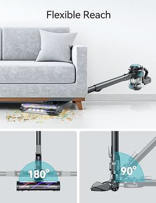Voweek Cordless Vacuum Cleaner, Lightweight Stick Vacuum Cleaner with  Powerful Suction, Detachable Battery, LED Brush, 1.3L Dust Cup, 4 in 1  Handheld