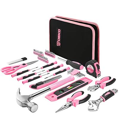 Apollo Household Tool Kit with 16.5 in. Tool Box Pink (170-Piece) DT7103P -  The Home Depot