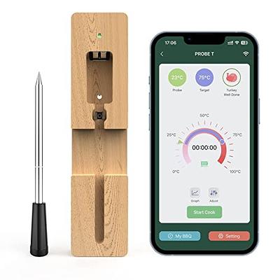  CHEF iQ Smart Wireless Meat Thermometer with 2 Ultra-Thin Probes,  Unlimited Range Bluetooth Meat Thermometer, Digital Food Thermometer for  Remote Monitoring of BBQ Grill, Oven: Home & Kitchen