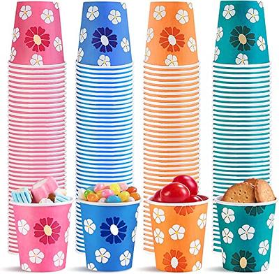 KGKTU 600 Pack 3oz Disposable Paper Cups, Small Disposable Cups, Colorful Small Mouthwash Cups, Mini Paper Cups for Parties, Picnics, Barbecues