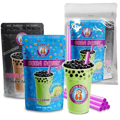 CHAI LATTE, MOCHA, MILK TEA - D.I.Y. Jumbo Boba / Bubble Tea Kit / Gift Box  by Buddha Bubbles Boba