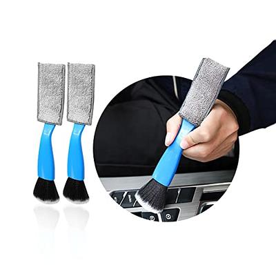 Ziciner 2 PCS Double Head Brush for Car Clean, Soft Auto Interior Duster  Detailing Brushes, Universal Vehicle Dashboard Screen, Air Vents, Computer  etc Cleaning Tool Accessories (Blue) - Yahoo Shopping