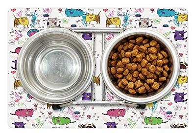 YCT Cat Food Mat for Pet Dog Food Mat, Cat Mat for Food and Water, Cat  Feeding Mat Pet Dog Cat Bowl Mat, Non-Slip Super Absorbent, with Multiple  cat