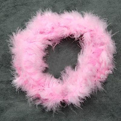 flydreamfeathers Baby Pink 40 Gram Chandelle Feather Boa, 2 Yard Long-Great for Party, Wedding, Halloween Costume Decoration