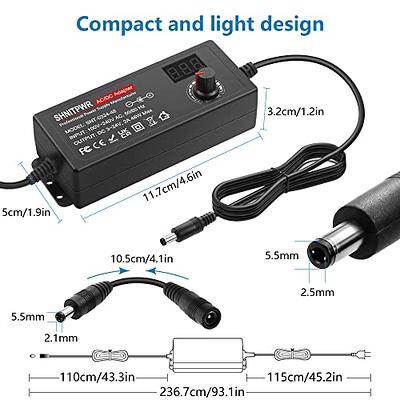 SHNITPWR Universal AC to DC Adapter 3V ~ 24V 2A 48W Switching