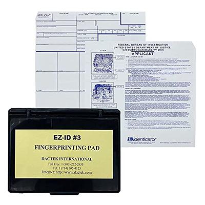 Fingerprint Ink Pad - Law Enforcement Dark Inkless Fingerprint Ink