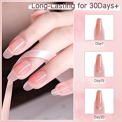 Saviland Poly Gel Nail Kit - 60g Clear Poly Gel Nail Kit with U V Light DIY  Poly Nail Extension Gel with Nail Glitter Poly Nail Gel Kit for Starter  with Everything