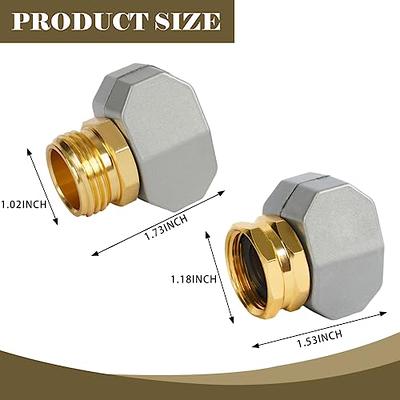 Hourleey Garden Hose Repair 1/2 Inch, Aluminum Mender Hose Connector  Fitting with Clamp, Fit 1/2 Male & Female Hose Connector, 3 Sets