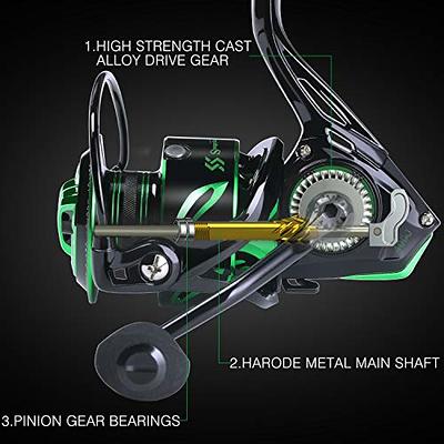 Sougayilang Spinning Fishing Reel 5.2:1 with EVA Handle Aluminum