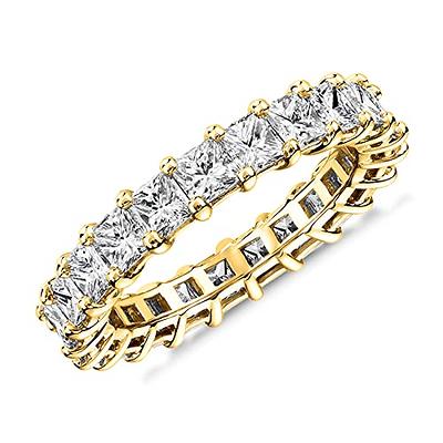 PAVOI 14K Yellow Gold Plated Engagement Ring for Women
