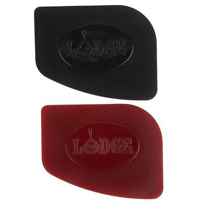 Lodge Polycarbonate Red and Black Pan Scraper, Set of 4