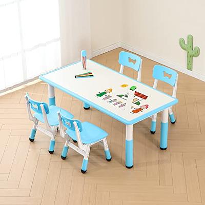  UNICOO - Kids Study Table and Chairs Set, Height