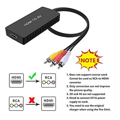  Dingsun HDMI to RCA Converter, AV HDMI to Older TV