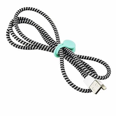 Rancco Cable Protector/Wire Repair/Pet Chew Cable Saver/Headphone Saver, 5  Pc Spiral Cable Strain Relief Cable Wrap Tube Charger Cord Sleeve for Phone