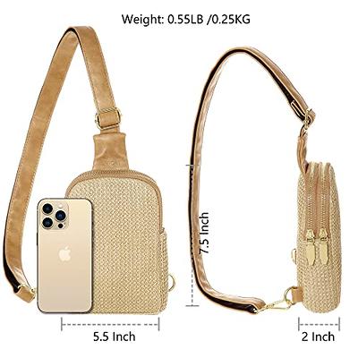 Crossbody Sling Bags for Women - Small Cross Body Bag Purses Leather Fanny  Pack Chest Backpack Daypack Guitar Strap Belt Bag Fashion Waist Packs Green