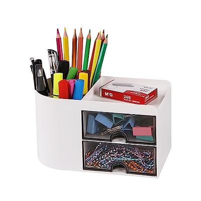 Tonxus Mini Desk Organizer,Plastic Desk Storage Box with Drawer