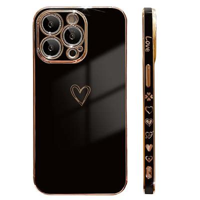  Skyseaco for iPhone 12 Pro Max Case, Cute Plated Love