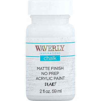 Waverly Inspirations Chalk Paint, Ultra Matte, White, 2 fl oz