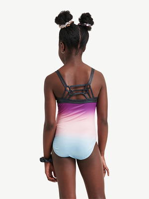 Justice Girls Floral Dance and Gymnastics Leotard With Scrunchie, Sizes  XS-XL, 1-Pack 