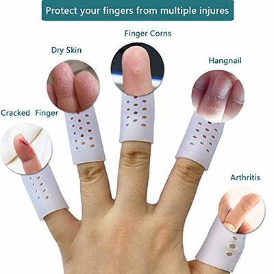 14 PCS Silicone Finger Cots, Gel Finger Protectors for Finger Tips, Soft  Reusable Finger Caps Great for Trigger Finger, Hand Eczema, Finger  Cracking