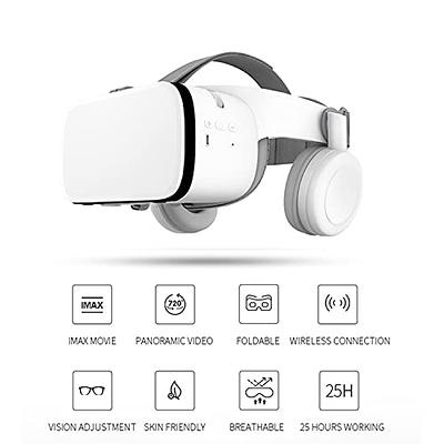 3D Virtual Reality VR Headset with Wireless Remote Bluetooth, VR Glasses  for Movies & Video Games IMAX, Compatible for Android iOS iPhone 12 11 Pro