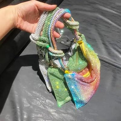 Rhinestone Bling Bag Purse Sliver Clutch Sparkly Crossbody Bags for Women  Crystal Glitter Handbag for Party Prom Wedding: Handbags