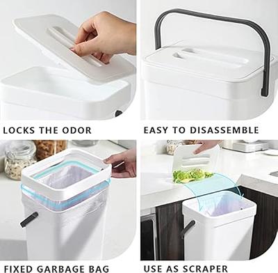 Small Kitchen Compost Bin Kitchen Waste Bin Household Countertop Container  Small Kitchen Compost Bin 3L Kitchen Waste Bin Household Countertop  Container With Lid For Rubbish 