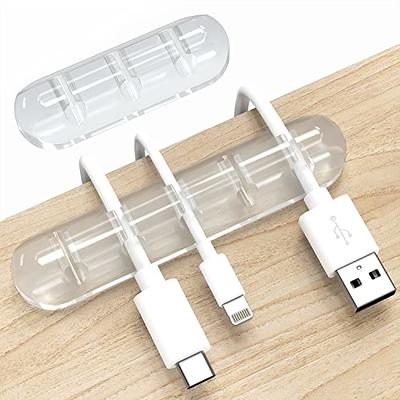 INCHOR Cord Organizer, Clear Cable Clips Cable Management, Cable Organizers  USB Cable Holder Wire Organizer Cord Clips, 2 Packs Cord Holder for Desk  Car Home and Office (5, 3 Slots) - Yahoo Shopping