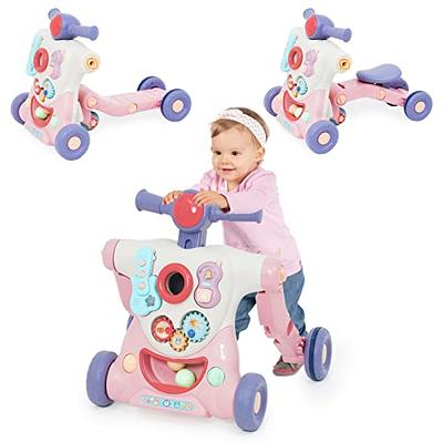 Sit To Stand Baby Learning Walker With Wheels,baby Activity Walker,2 In 1  Baby Push Walkers For Baby Boy Girl