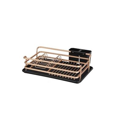 Qienrrae Dish Drying Rack, 2 Tier Large Rack and Drainboard Set with Swivel  Spout, Stainless Steel Drainer for Kitchen Counter Wine Glass Holder