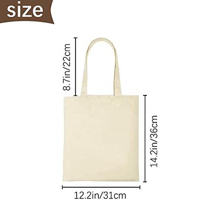 10 Pcs Craft Canvas Bag Sublimation Blank Bag Screen Printing Blank Bag Material Canvas Tote Bag Resuable Washable Grocery Shopping Tote Bags for DIY