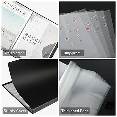 Dunwell Binder with Plastic Sleeves 24-Pocket - Presentation Book 8.5x11  (Aqu