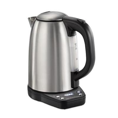 KitchenBoss Electric Gooseneck Coffee Kettle: 1 Liter Temperature Control  Pour Over Kettles, 1350W Quickly Heating and Keep Warm Settings Stainless