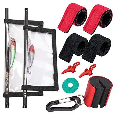 Fishing Lure Wraps for Rod and Rod Belt Straps Set, Wearable