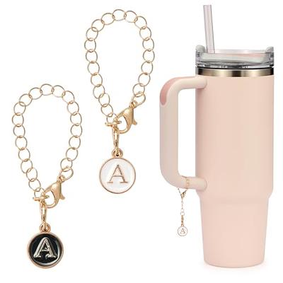 AnnabelZ Letter Charm Accessories For Stanley Cup,2PCS ID Initial Letter  Charm Personalized For Stanley Tumbler Cup Identification Handle Letter