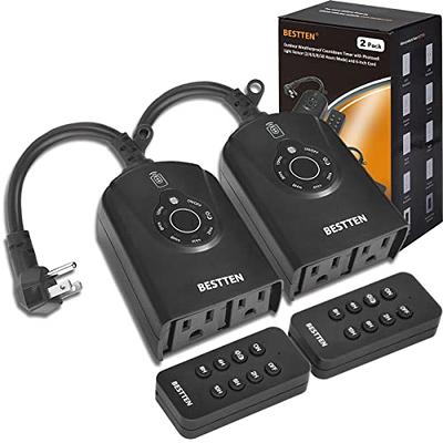 Black+decker BDXPA0023 Light Timers, Programmable, Indoor, 1-Pack, Grounded Outlet - Digital Timer Outlet