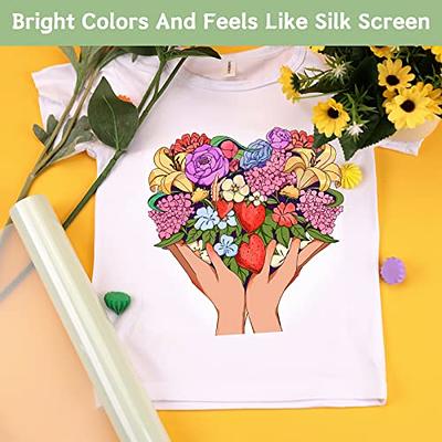 HTVRONT Clear HTV Vinyl Sublimation Glossy/Matte for Light-Colored Cotton  Fabric