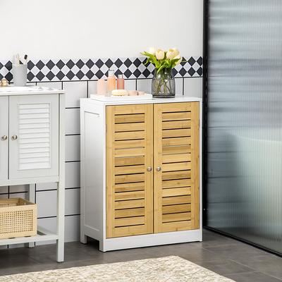 kleankin Short Bathroom Storage Cabinet, Cabinet Organizer with 1