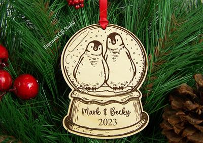 2023 Personalized Ornament Wedding Penguins Christmas Tree with Star Topper  Ornament Artisanal Customized Decoration Wedding Ornament-Free