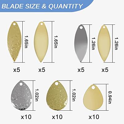 Spinner Blades for Lure Making,50pcs Easy Spin Colorado Willow Blades Kit Gold  Silver Spinnerbait Blades Spoon DIY Fishing Lures Accessories for Spinner  Baits Walleye Rig Making - Yahoo Shopping