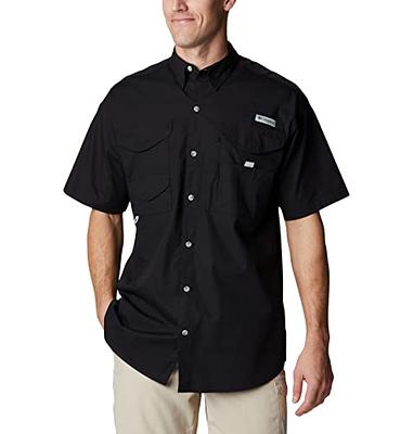 Columbia Men's Bonehead Icon Short Sleeve Shirt, Black/Lucky Carp Graphic,  Medium