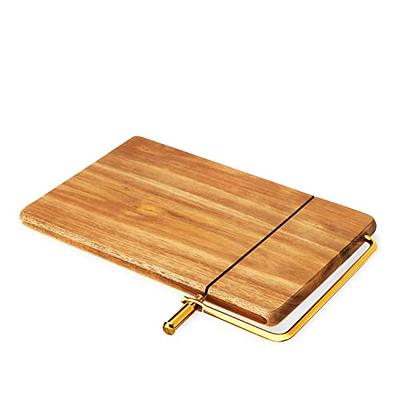 BILL.F Acacia Wood Cutting Board with Handle Small Size Long Wooden  Charcuterie Board Paddle Cheese Board Serving Boards for Kitchen Meat