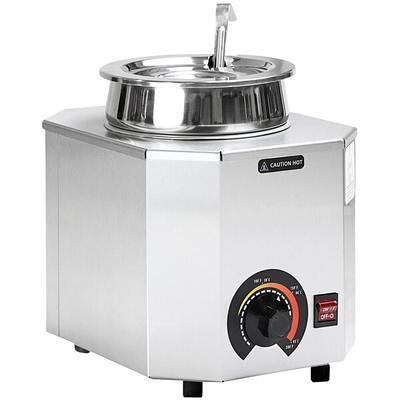 3.5 Qt. Electric Countertop Nacho Cheese Sauce Warmer Pump Dispenser -  120V, 550W -GREY