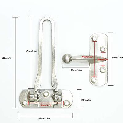 Home Security Door Lock, 2 Pack Latch Guard Clasp Front Door Locks For  Kids, Home Reinforcement Lock For Swing-in Doors, Hotel Door Latches,  Thicken S