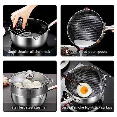 Saucepan with Lid, 18/10 Stainless Steel Nonstick Small Sauce Pan