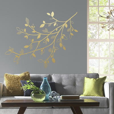 WATERCOLOR FLORAL SUCCULENTS PEEL AND STICK GIANT WALL DECALS