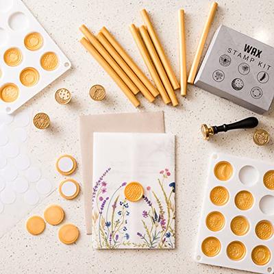 Hoppler Set of Two 1.2in Cavity Silicone Wax Stamp Kit Mats for Wax Seal  Stamp 