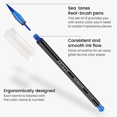 Arteza Real Brush Pens, 48 Colors for Watercolor Painting