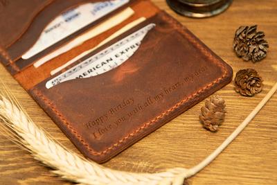 Front Pocket Minimalist Leather card holder Wallet.