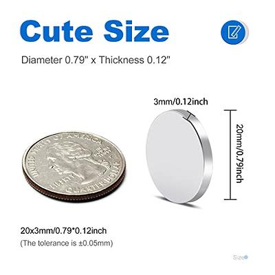 TRYMAG Magnets, 50 PCS Small Refrigerator Magnets Round Disc Magnets,  Premium Brushed Nickel Cylinder Office Magnets for Crafts, DIY, Whiteboard  and Fridge Magnets: : Industrial & Scientific